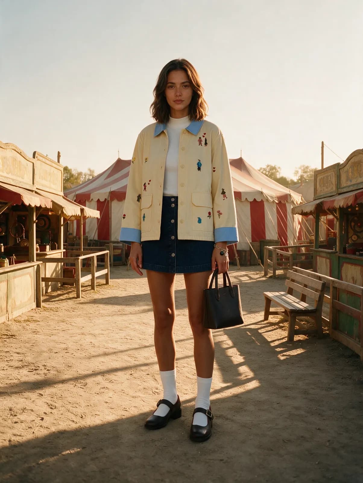 AI generated fashion photo at golden hour