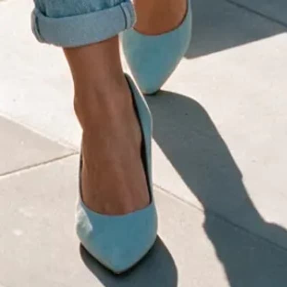 The heels in the generated photo